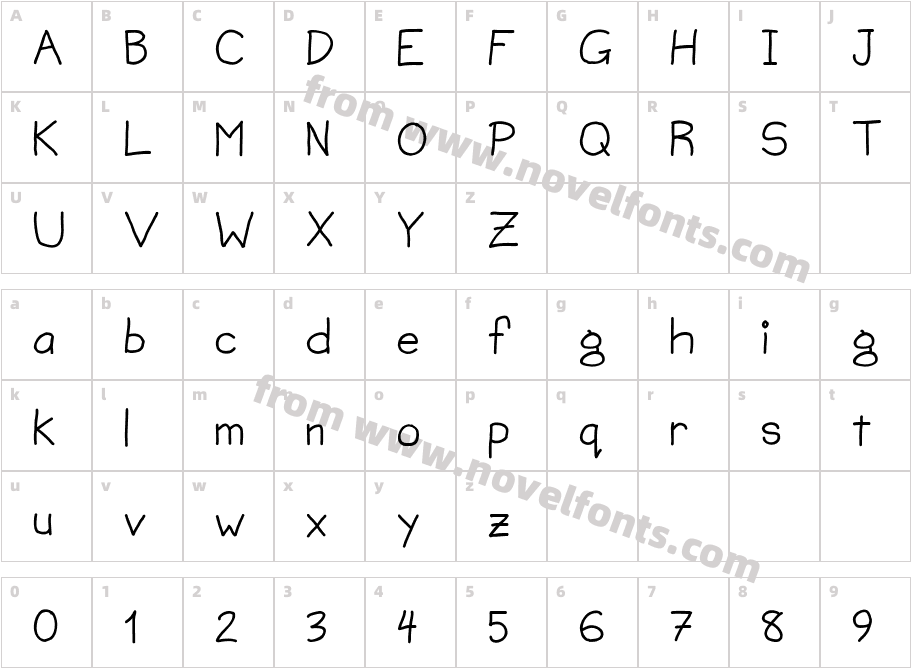 MildHandJiveCharacter Map