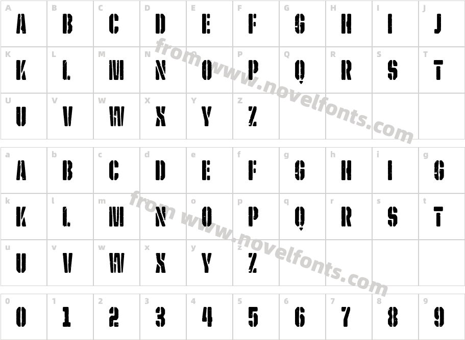 Military PosterCharacter Map