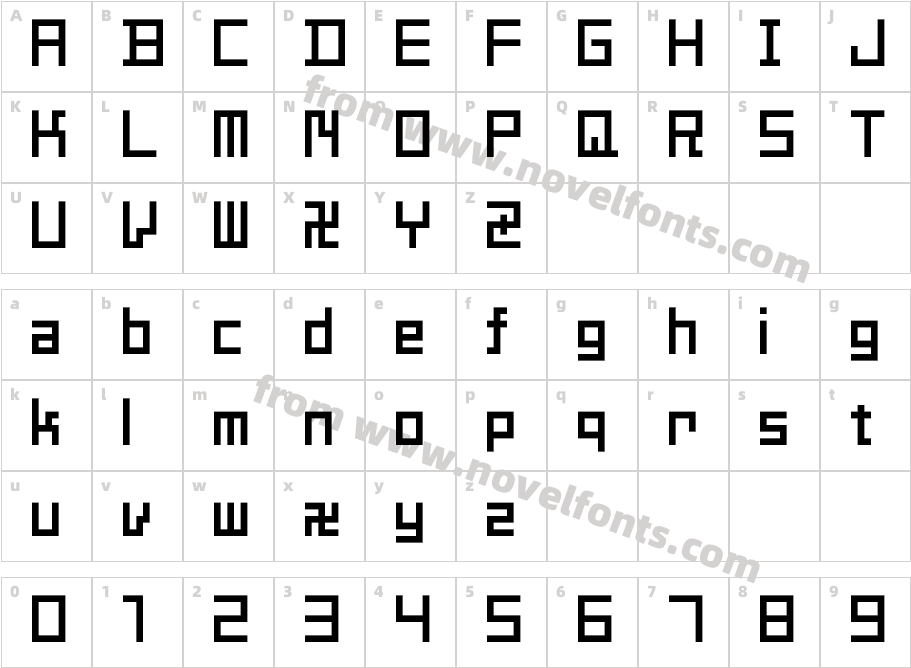 Millennium BMP08Character Map