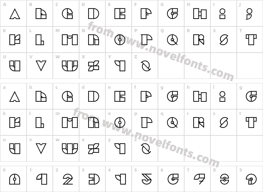 Cubik-RegularCharacter Map