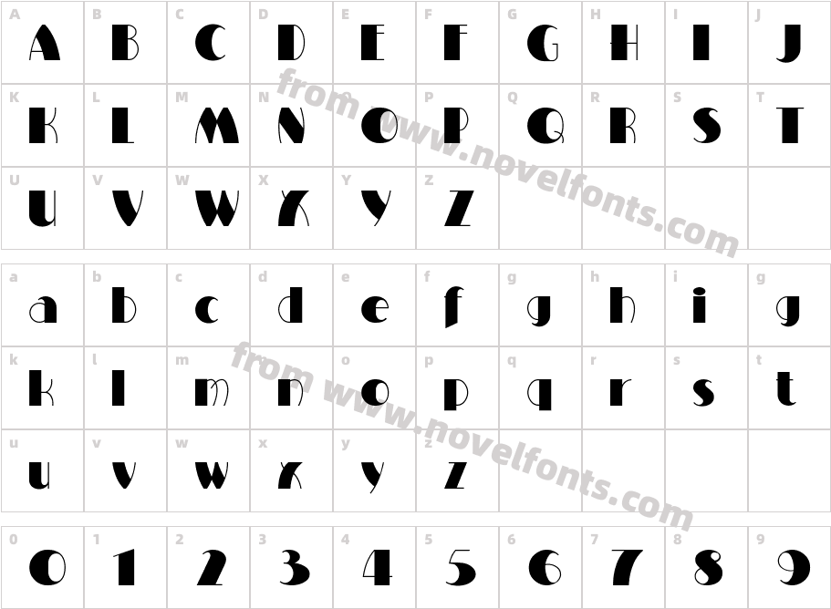 MiltonBurlesqueCharacter Map