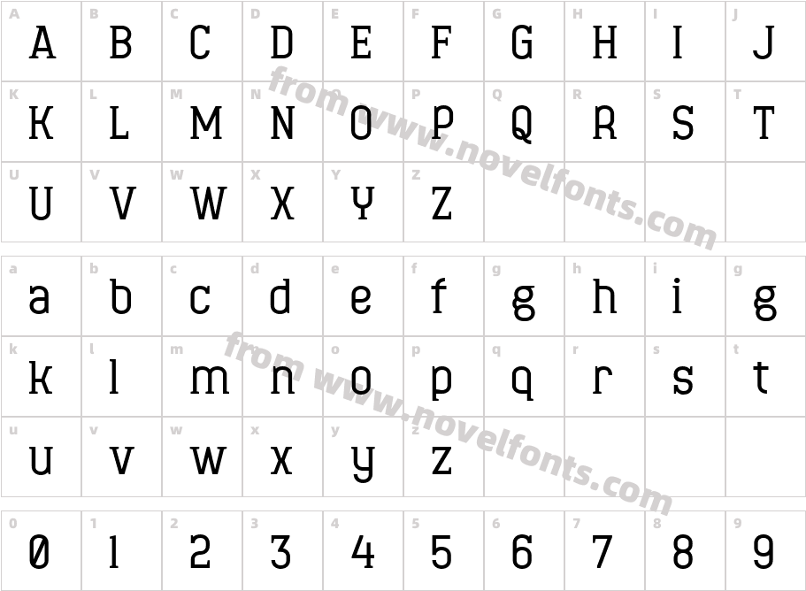 Minaeff Ect BoldCharacter Map