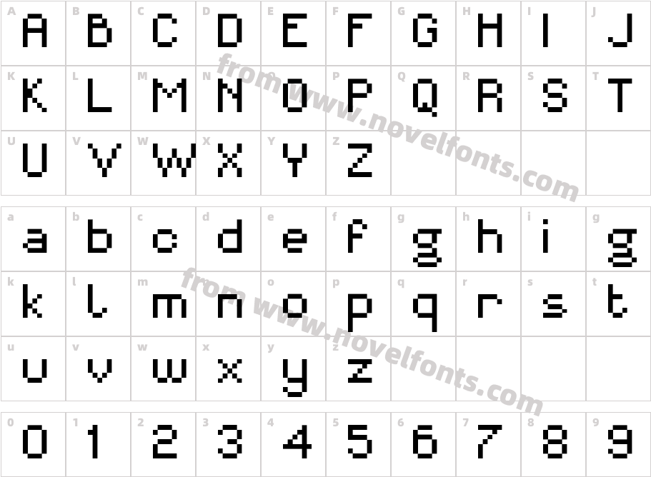 MiniForma2Character Map