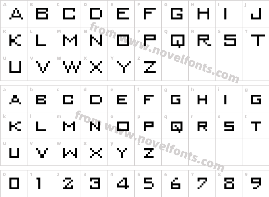 MiniKongoCharacter Map