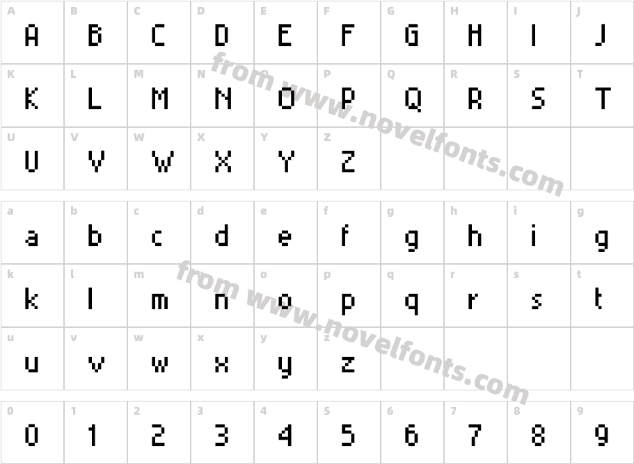 MiniSetCharacter Map