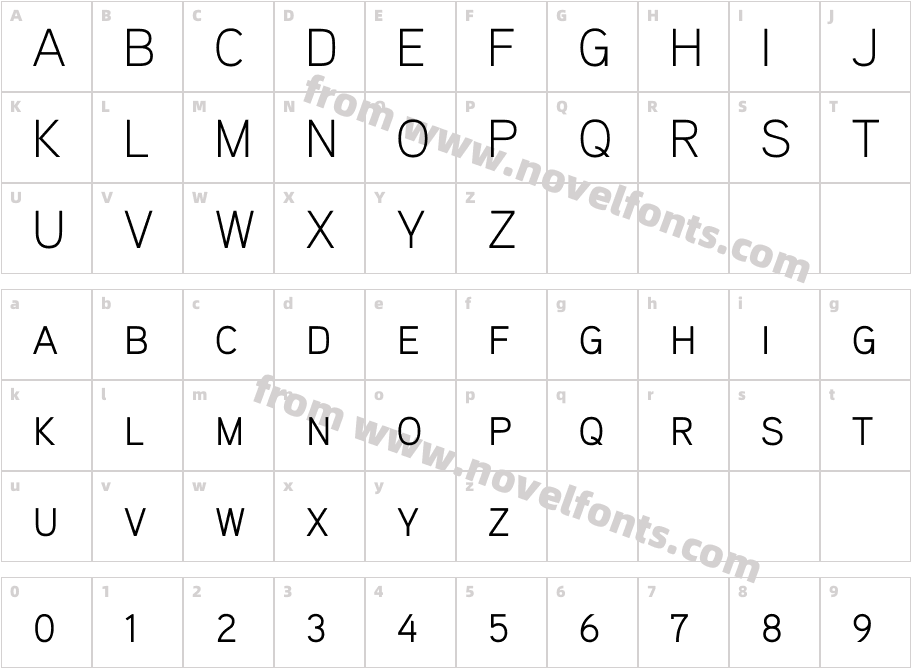 Aaux ProLight SCCharacter Map