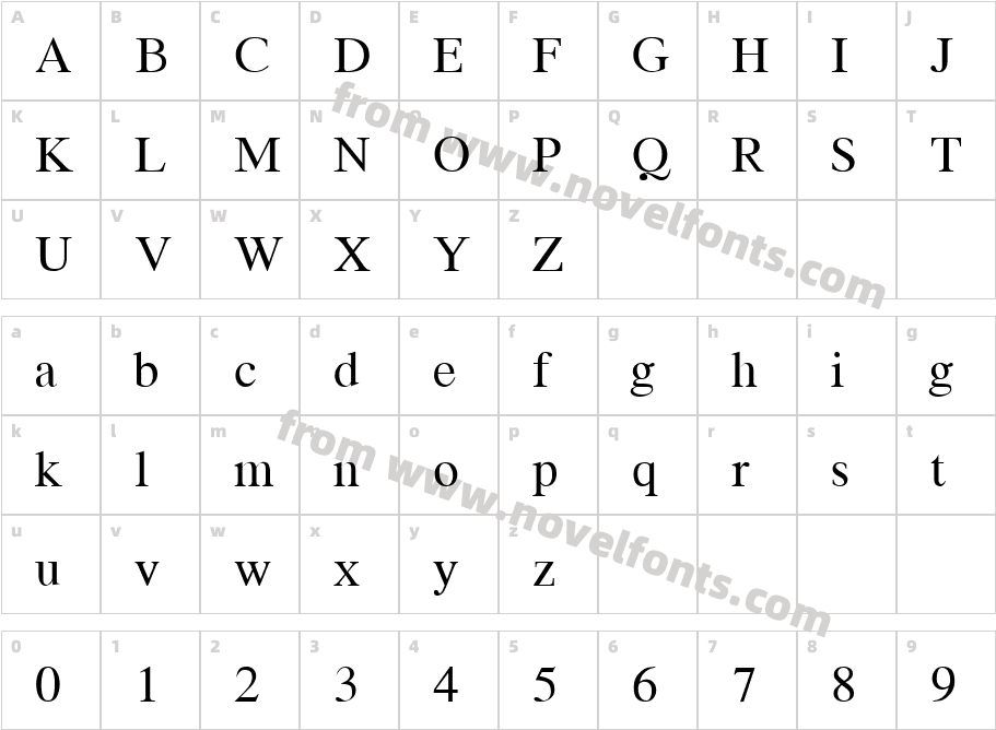 Cumberland MediumCharacter Map