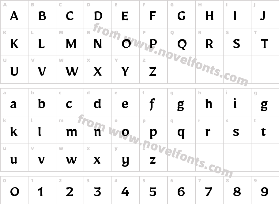 Mirza SemiBoldCharacter Map