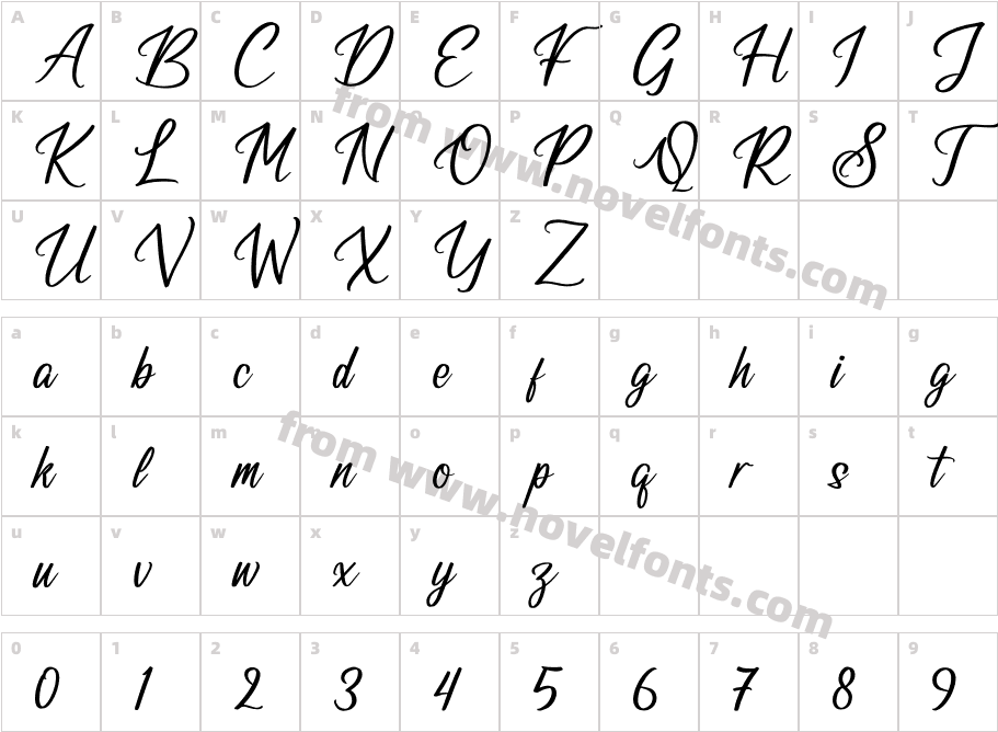 Cuningham SingletonCharacter Map