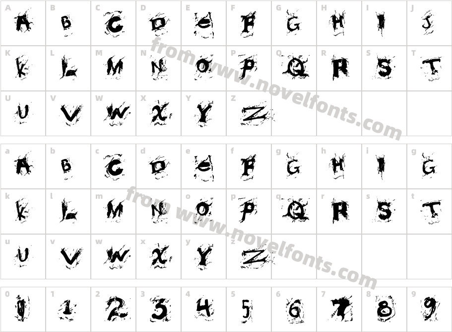 MisconstruedCharacter Map