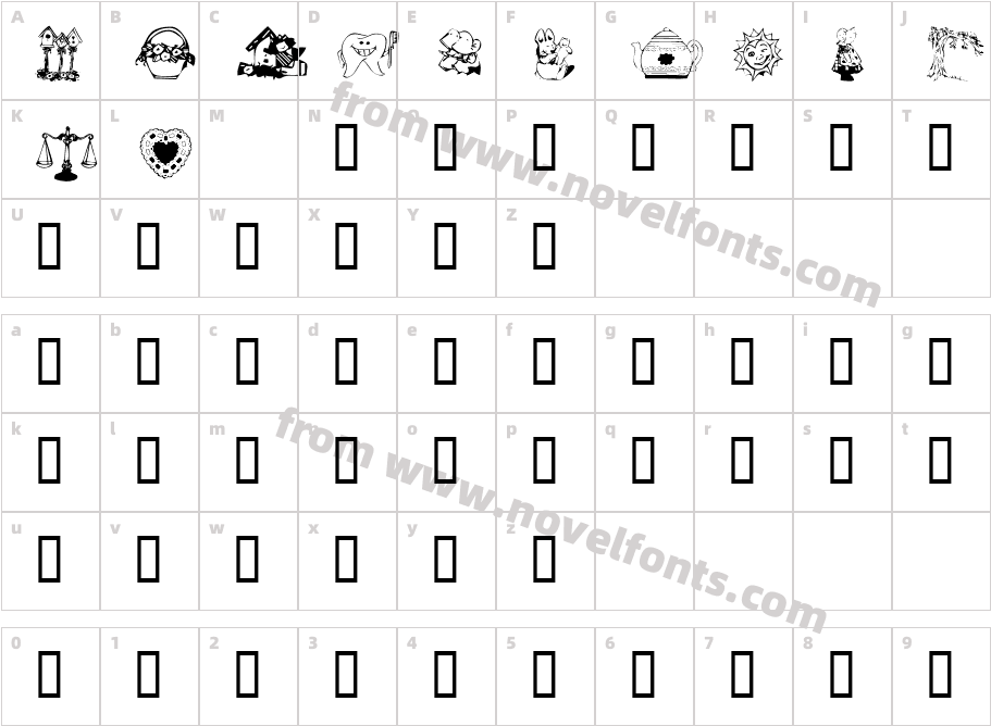 Mixed Bag 3Character Map