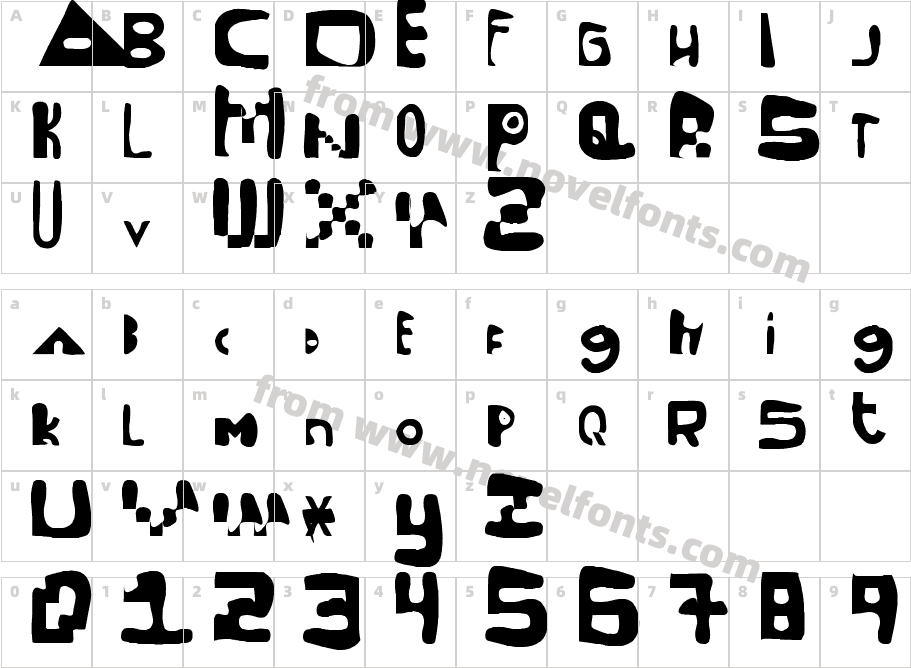 Mixed Up Distortio RegularCharacter Map