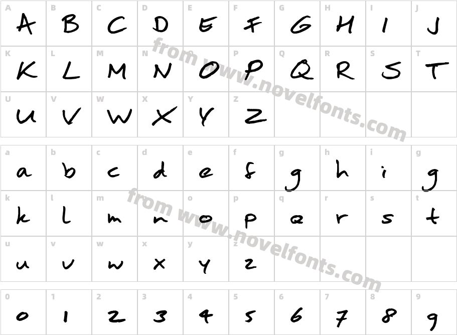 MoanHandCharacter Map