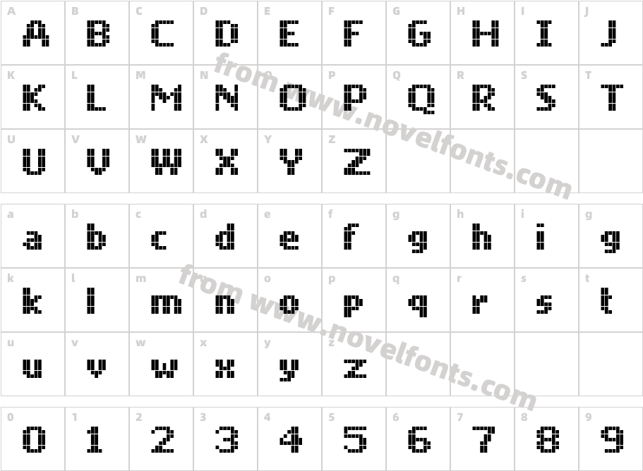 Mobile FontCharacter Map