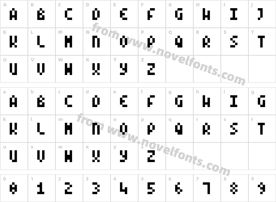 Mode XCharacter Map