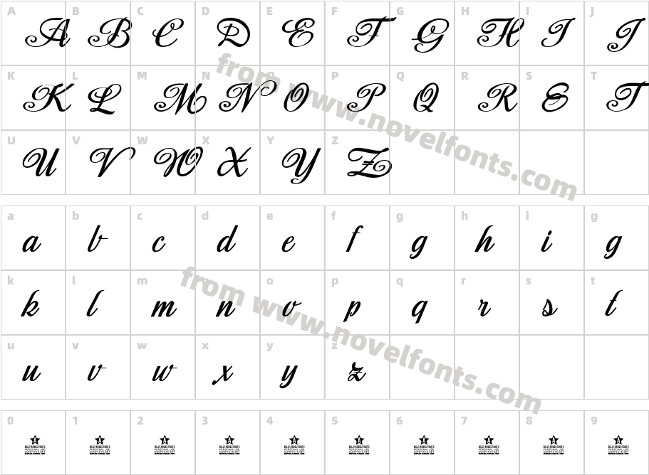 Moderata Personal UseCharacter Map