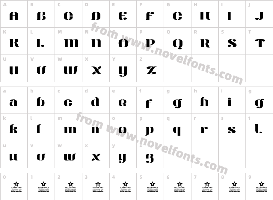 Modern Stencil Personal UseCharacter Map