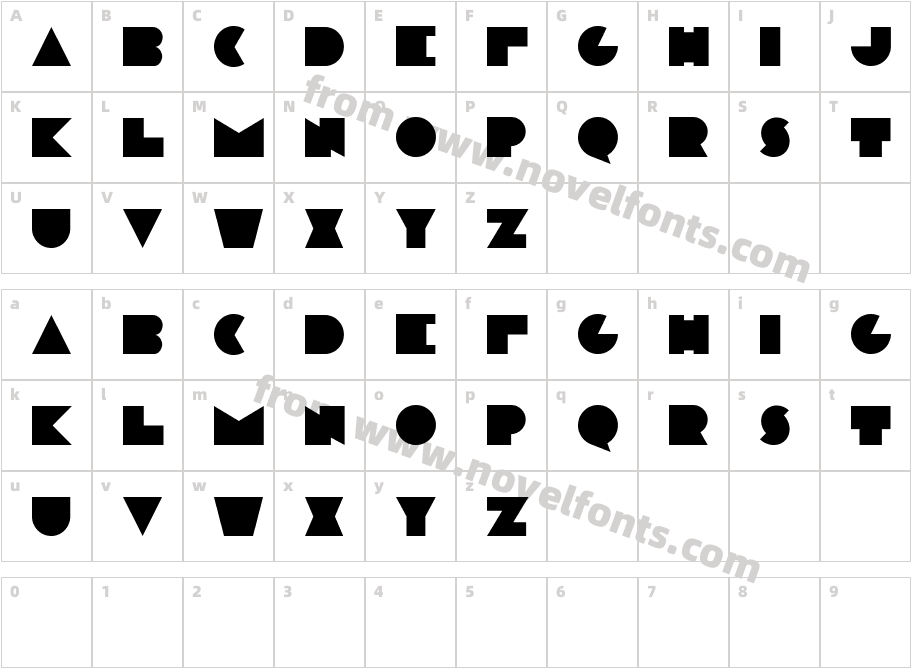 Modern plateCharacter Map