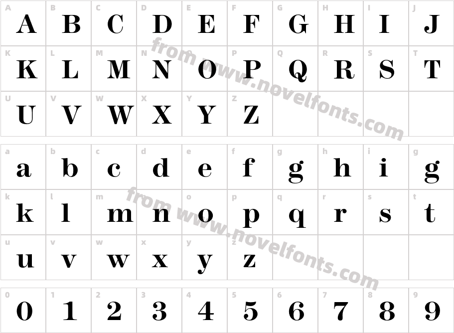 ModernTwoSxtnITCStd-BoldCharacter Map