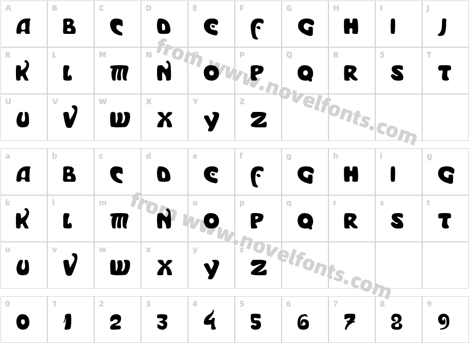 ModernoCharacter Map