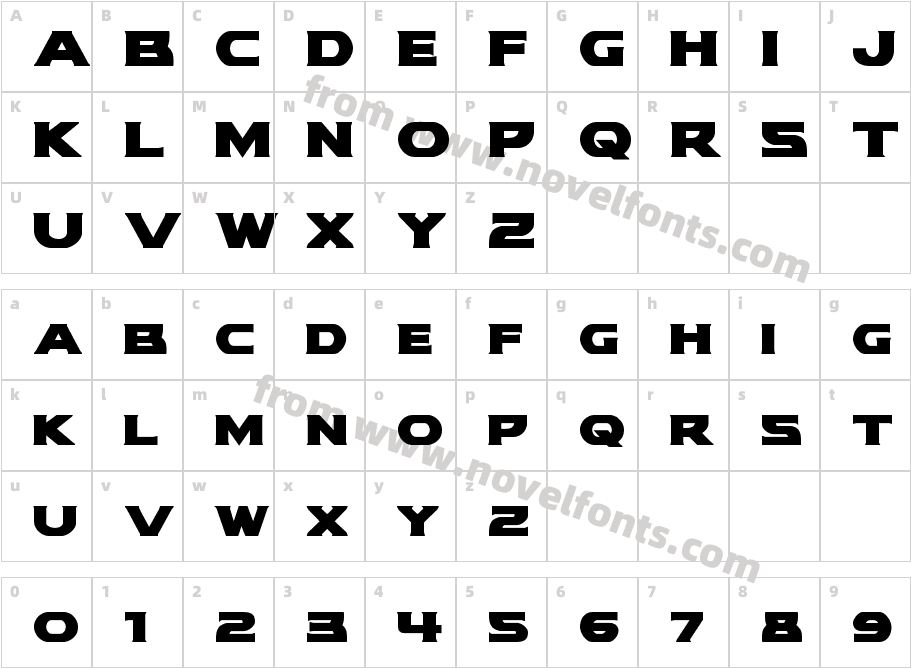 Modi Thorson BoldCharacter Map