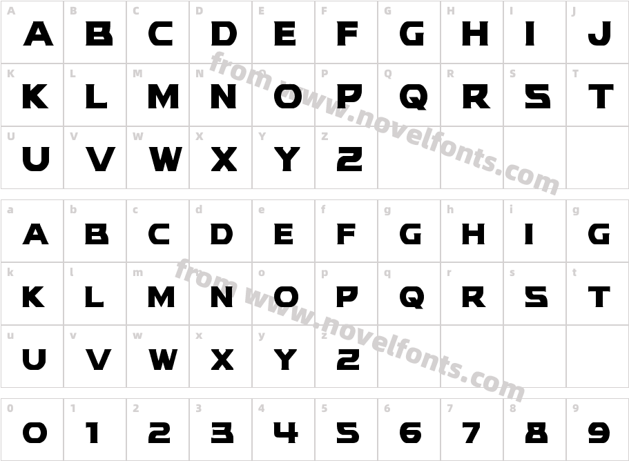 Modi Thorson CondensedCharacter Map