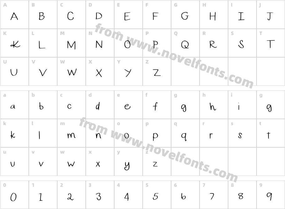 CurlyGirl MediumCharacter Map