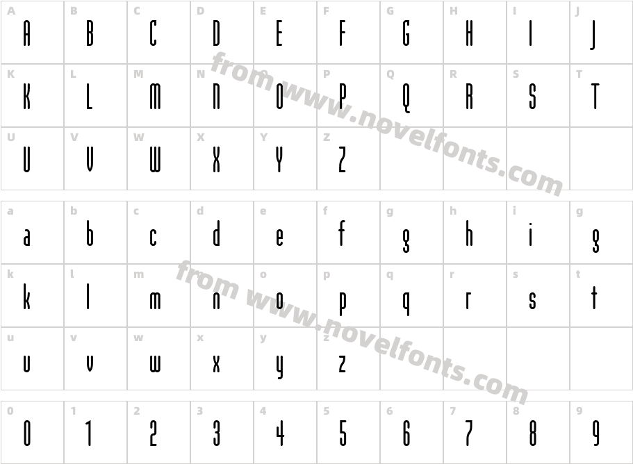 ModulaRoundSans RegularCharacter Map