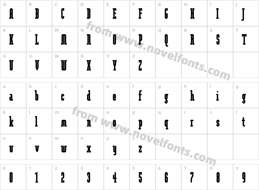 ModulaRoundSerifUltra RegularCharacter Map