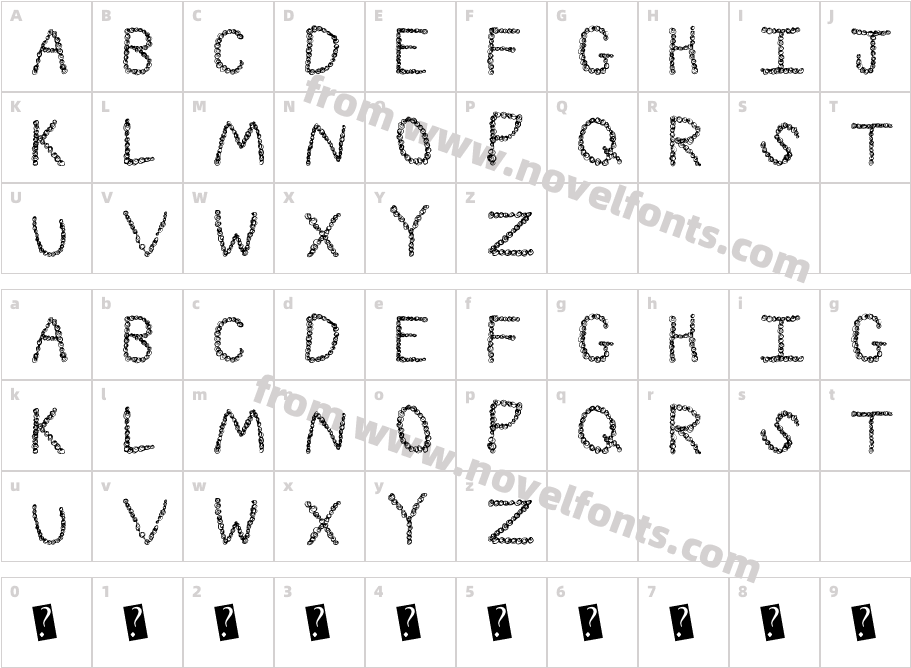 CurlyQueCharacter Map