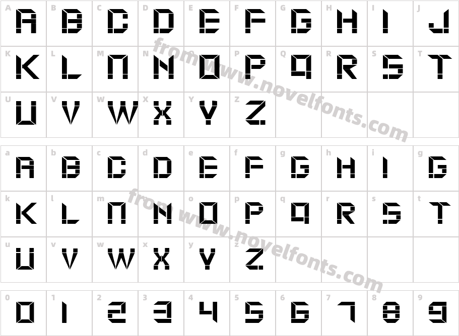 Moduldama RegularCharacter Map