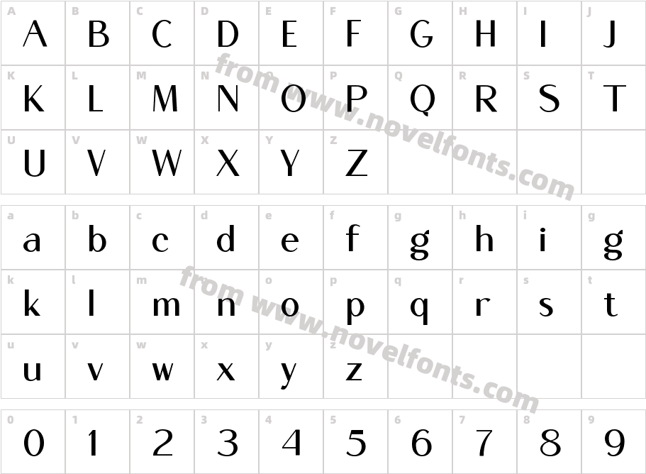 Mogen BoldCharacter Map