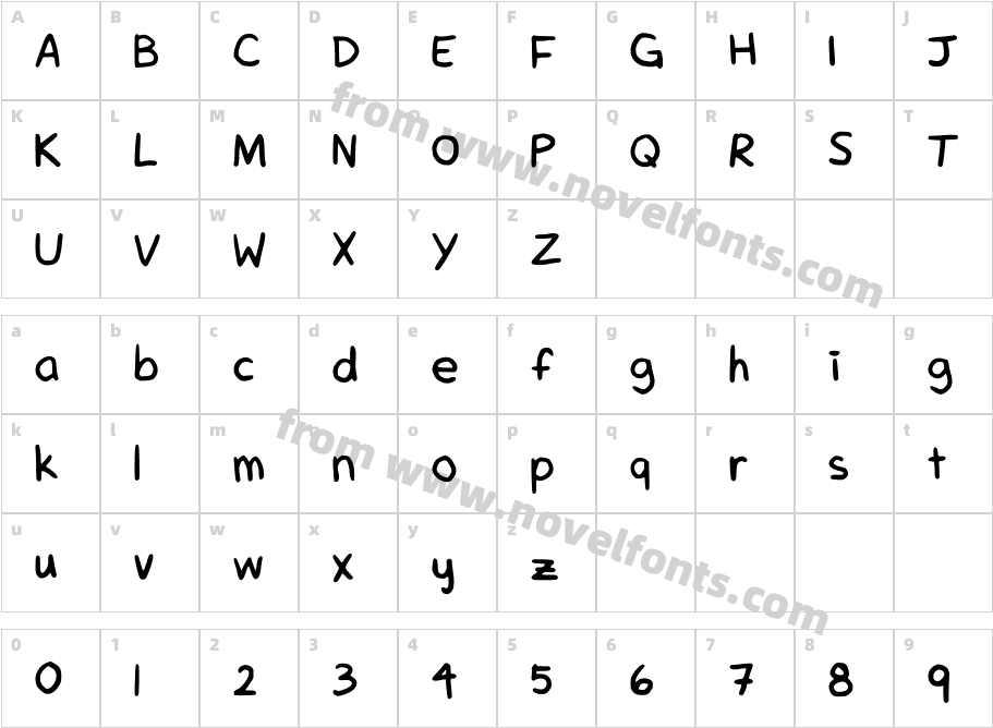 MoguFontCharacter Map