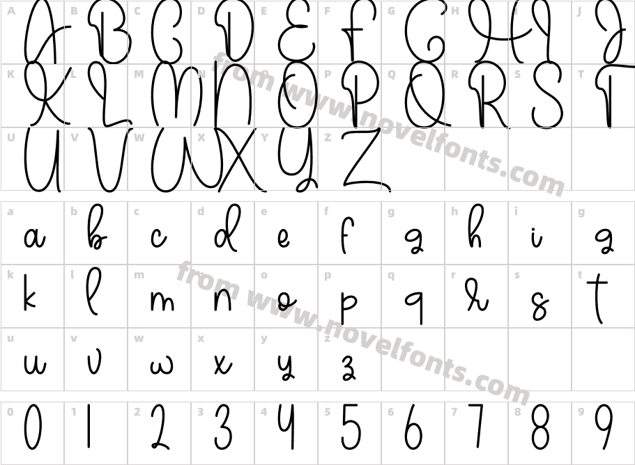 MommyMonolineRegularCharacter Map