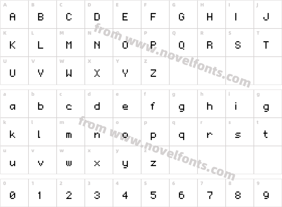 Monaco RegularCharacter Map