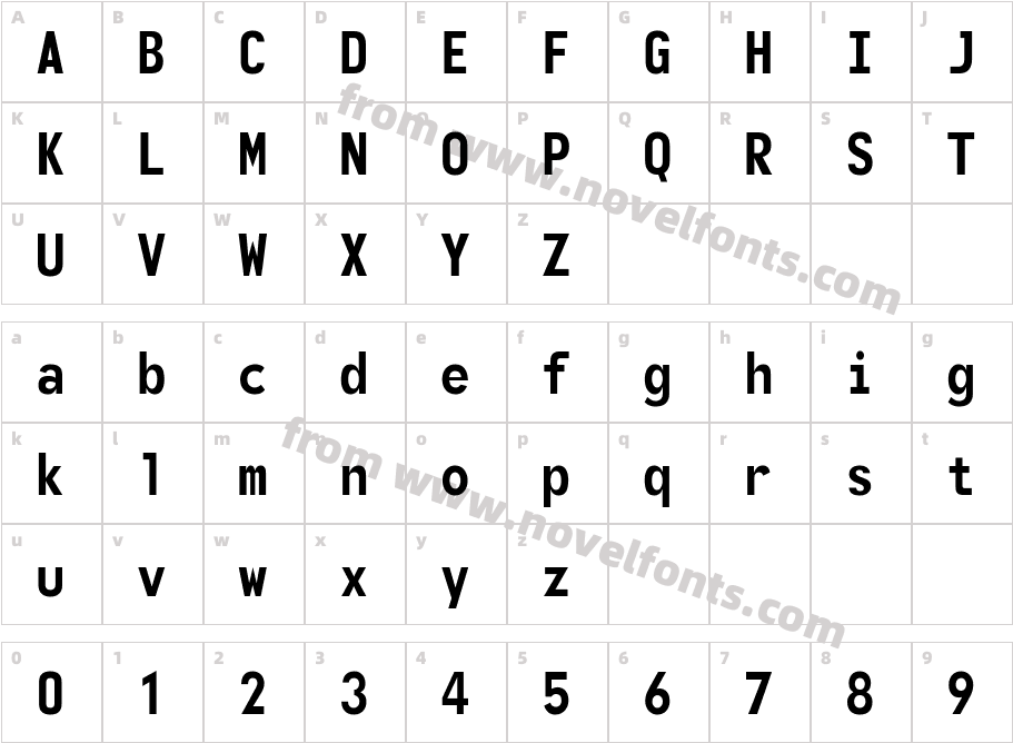 Monofonto-RegularCharacter Map