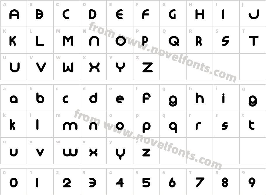 Monoglyceride ExtraBoldCharacter Map