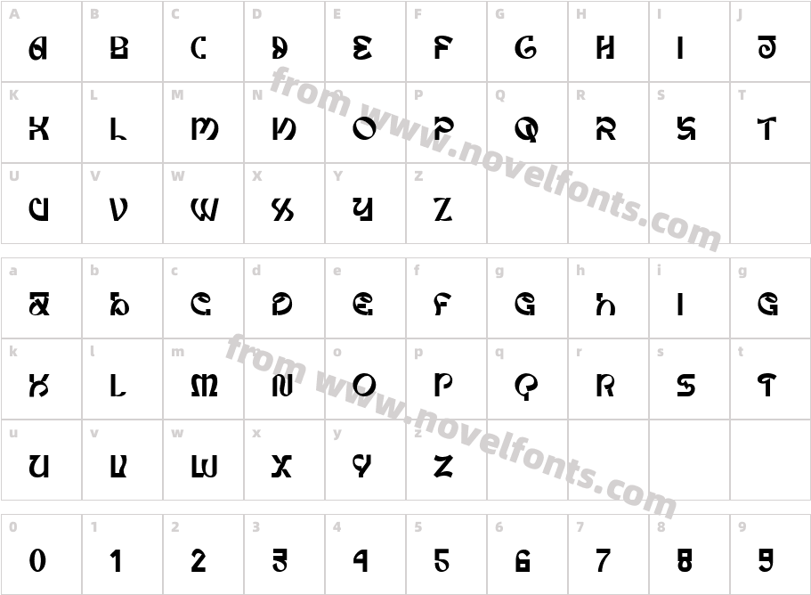 CurtisRegularCharacter Map