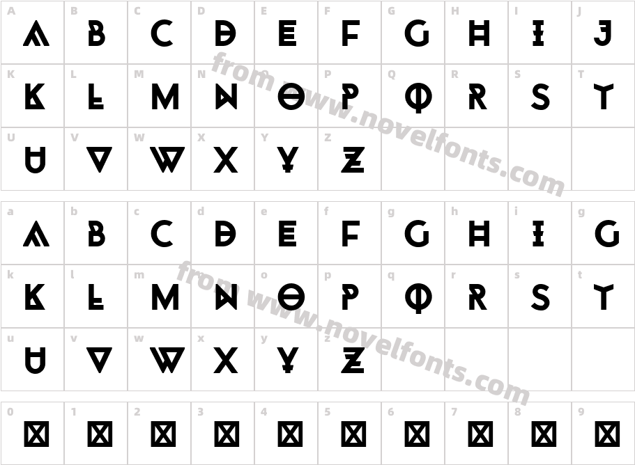 MonohypsterCharacter Map