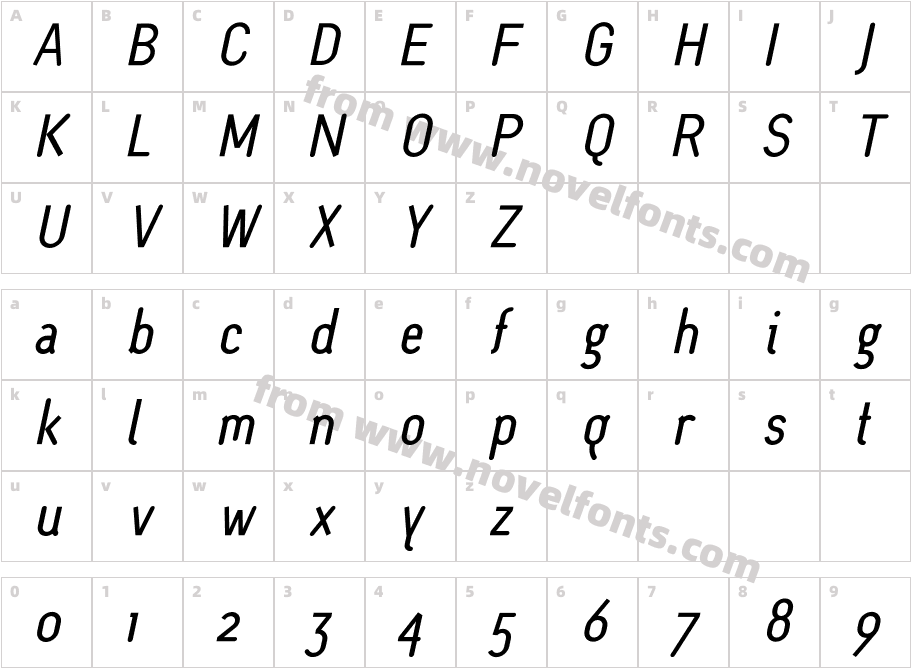 Monolein-SlantedCharacter Map