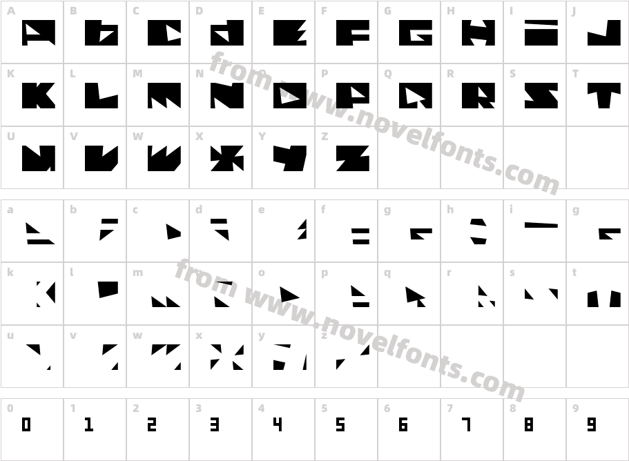 Monolithos 2012Character Map