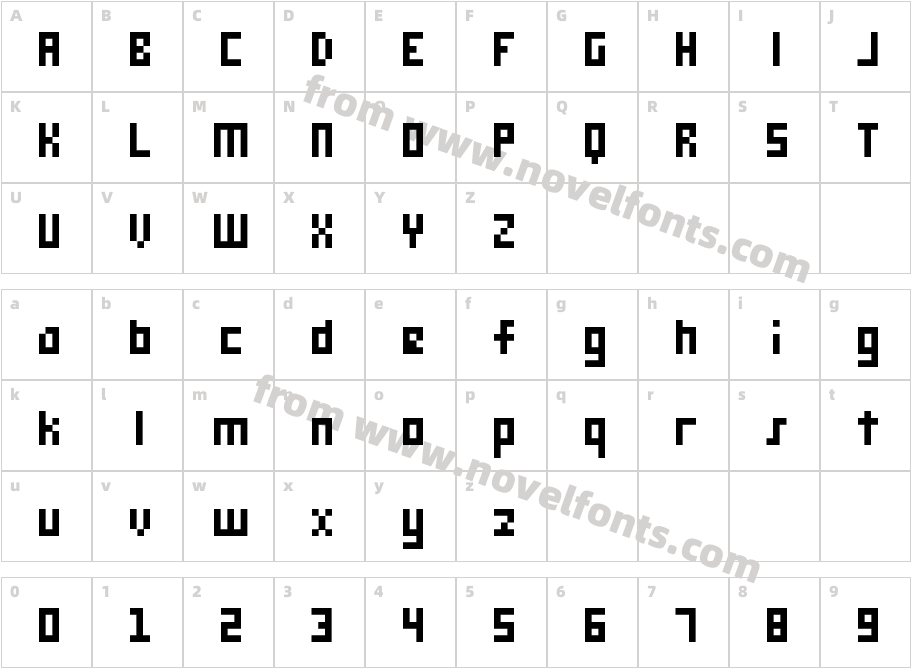 Monooge0555Character Map