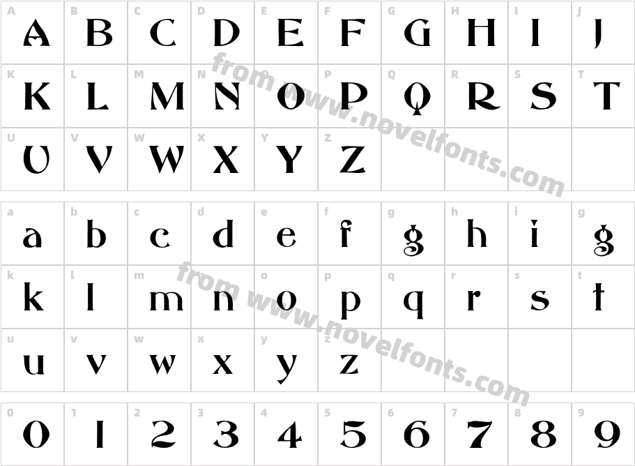 MonsignoreCharacter Map