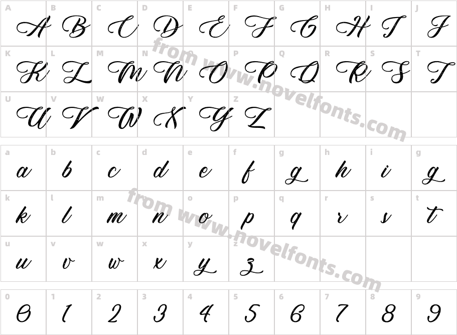 Monterey Bird - Personal UseCharacter Map