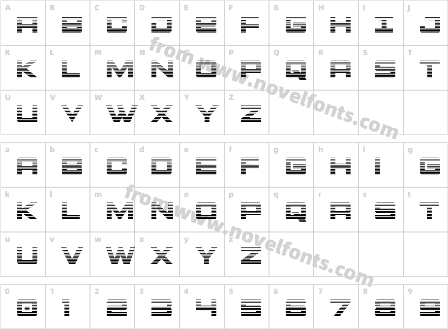 Montroc GradientCharacter Map