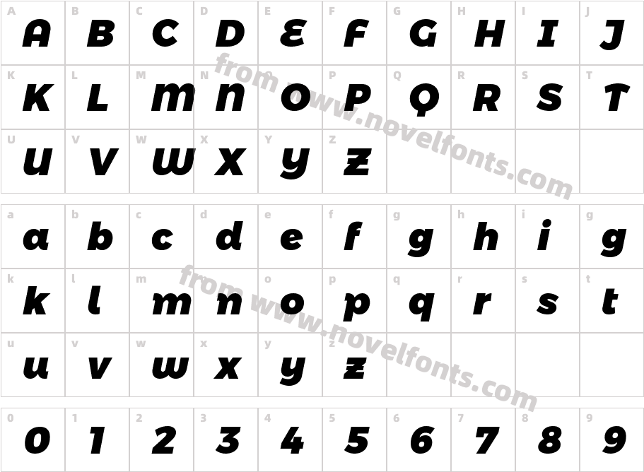 Montserrat Alternates Black ItalicCharacter Map