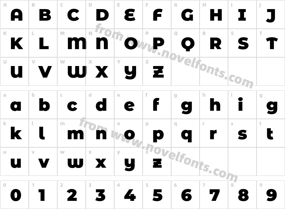 Montserrat Alternates BlackCharacter Map