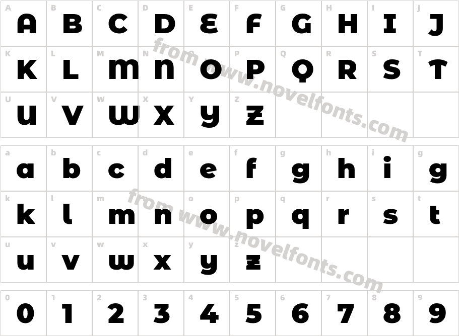 Montserrat Alternates BlackCharacter Map