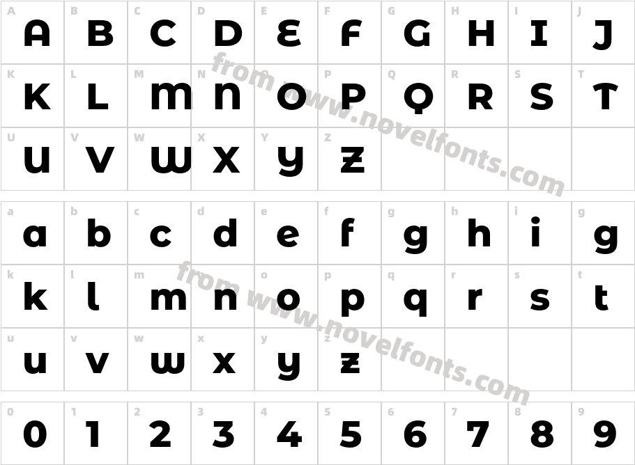 Montserrat Alternates ExtraBoldCharacter Map