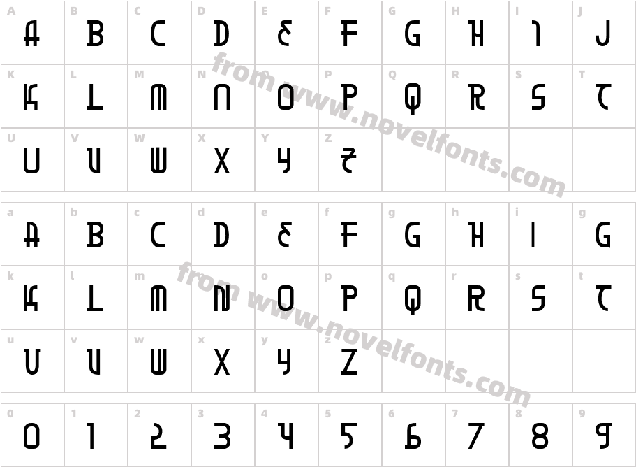 Moon Dart BoldCharacter Map